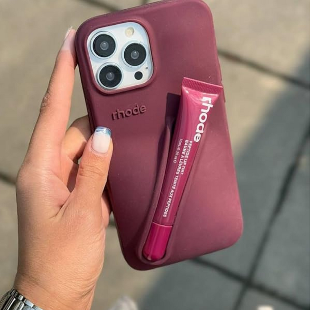 Apple iPhone 14 Pro – Silicone Phone Cover with Built-in Lip Tint Holder"