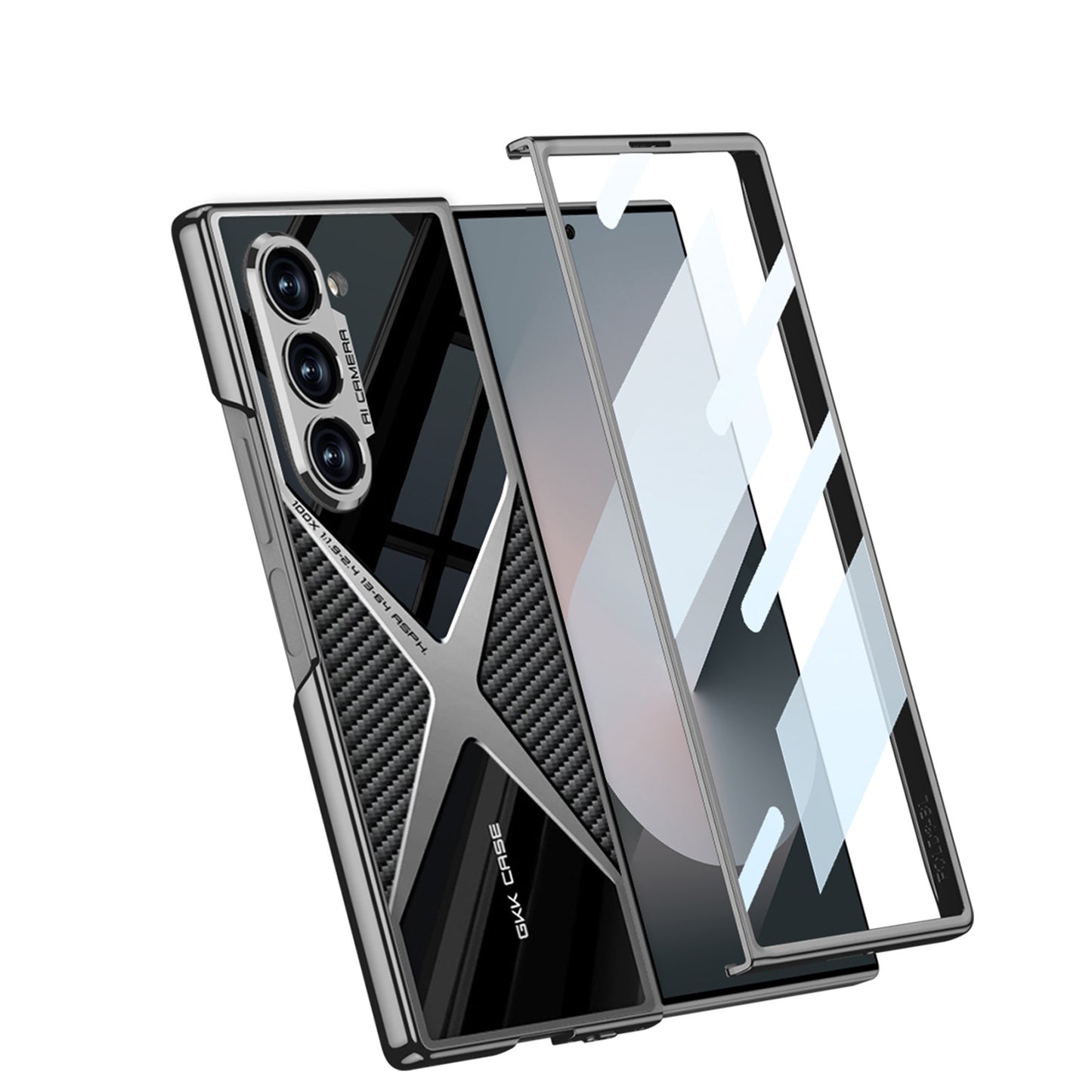 Galaxy Z Fold 6 – Electroplated PU Leather Cover & Case
