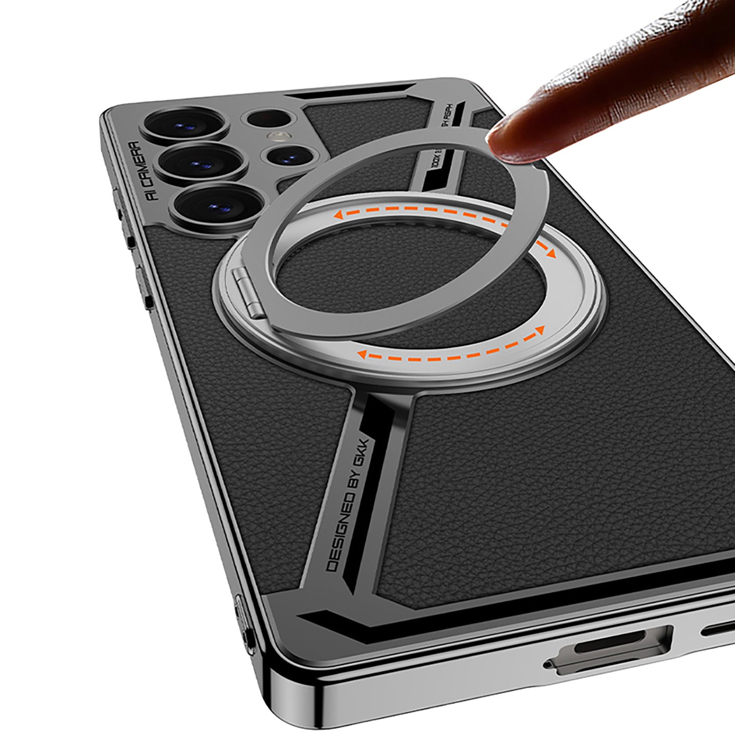 Samsung Galaxy S25 Ultra - ElectroMag Ring Armor Back Cover & Case