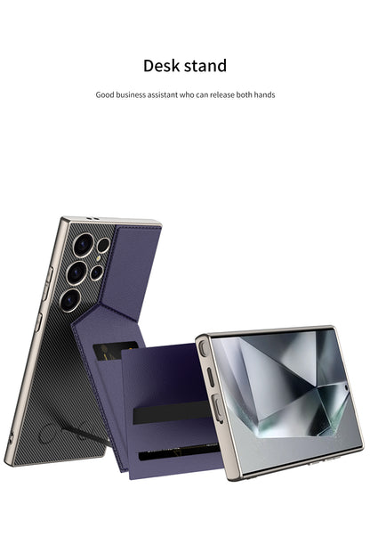 Samsung S24 Ultra Case– Rotor Stand Card Bag Cover & Case