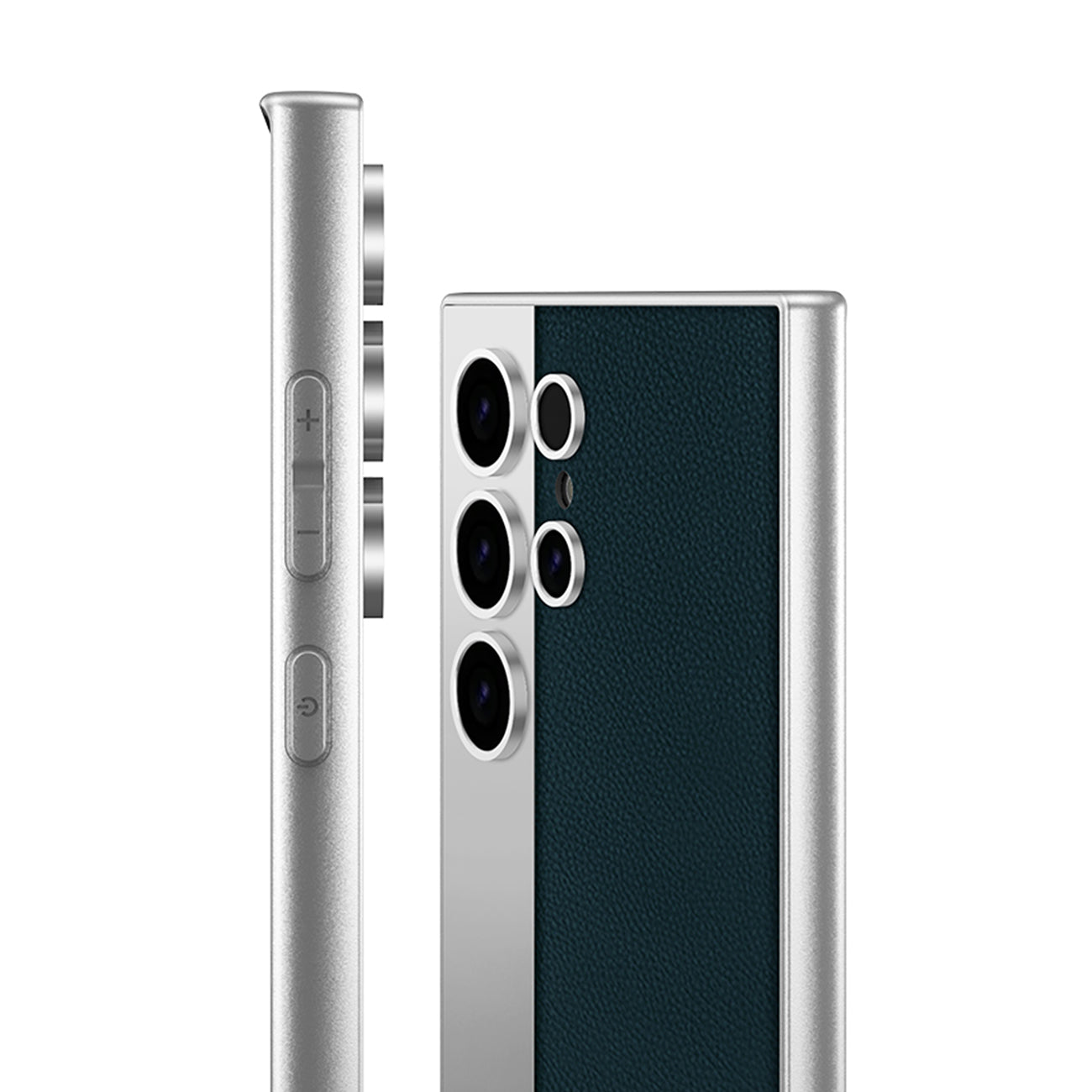 Leather Textured Protective Phone Case with Camera Lens Protection