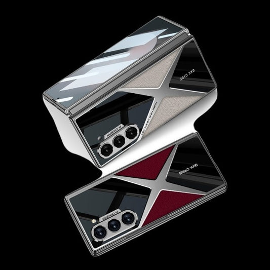 Galaxy Z Fold 6 – Electroplated PU Leather Cover & Case