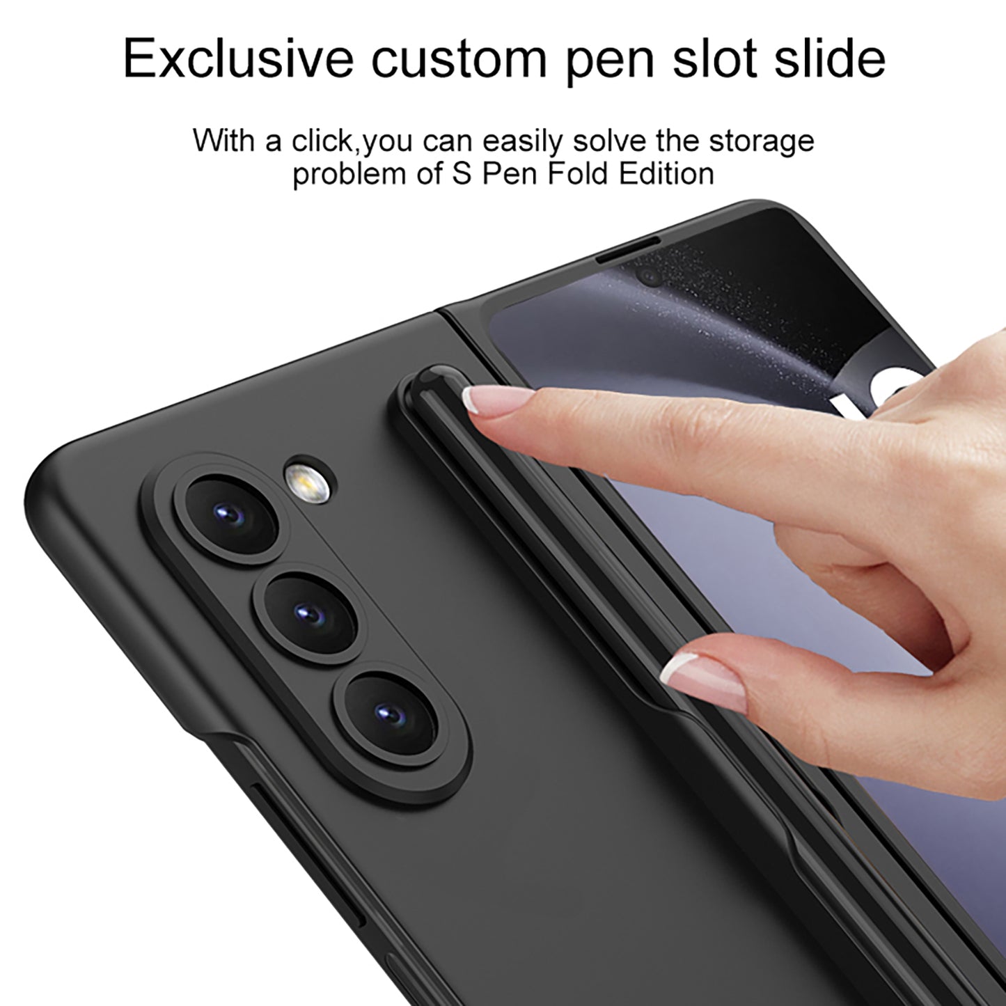 Galaxy Z Fold 5 – Ultra-Thin with Pen Slot Slim Cover & Case