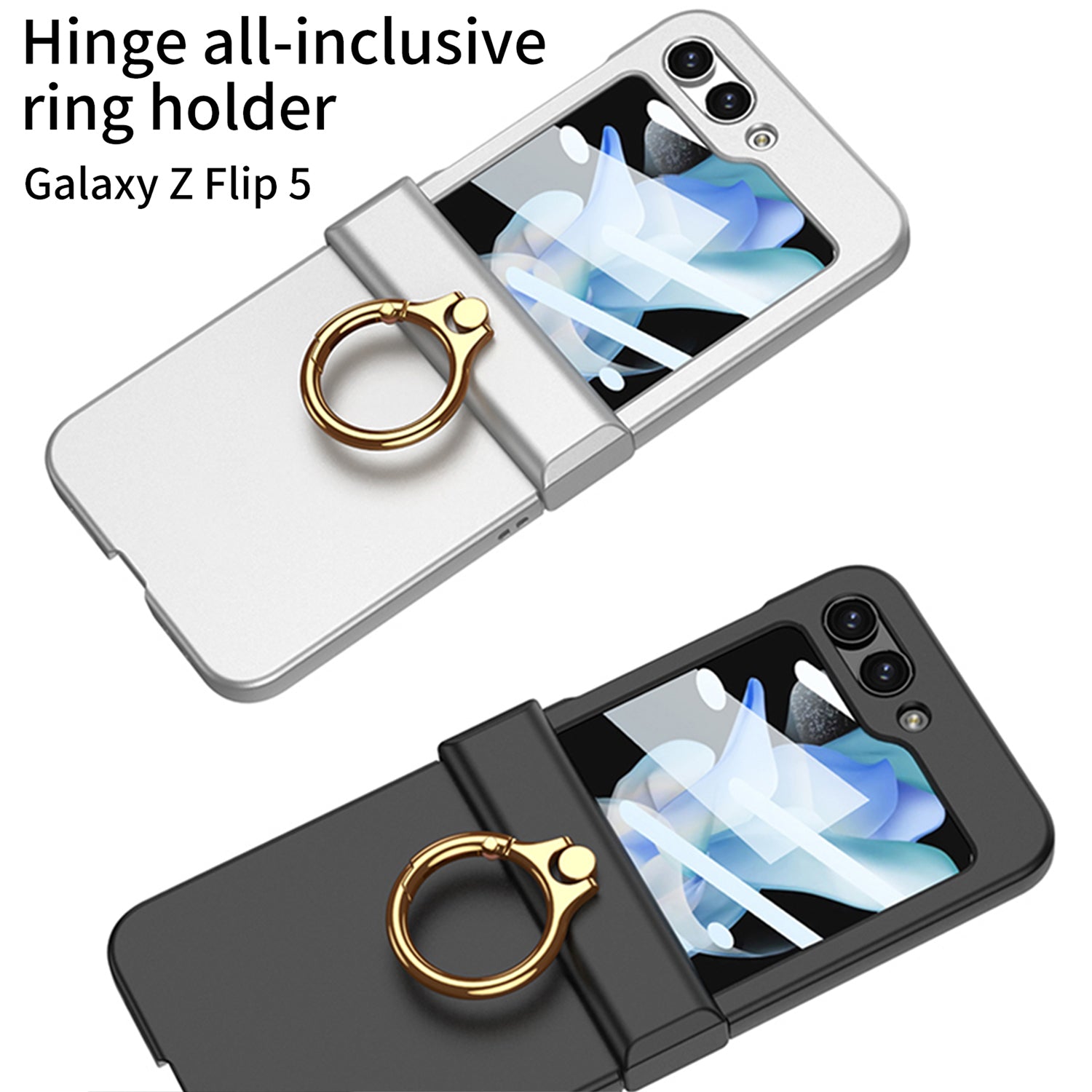 Galaxy Z Flip 5 – Hinge Box Ring Cover & Case