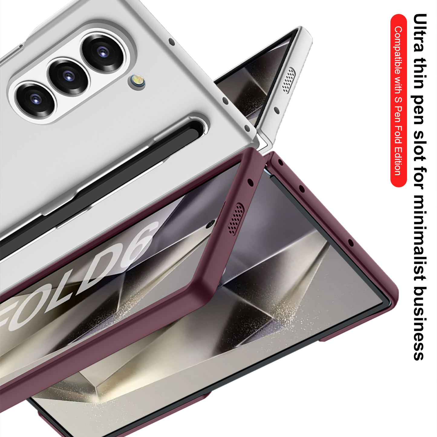 Galaxy Z Fold 6 – Ultra-Thin Pen Slot Cover & Case