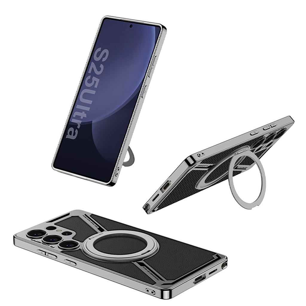 Samsung Galaxy S25 Ultra - ElectroMag Ring Armor Back Cover & Case