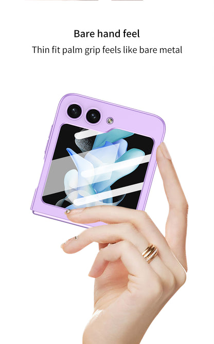 Galaxy Z Flip 6 – Ultra-Thin PC + Glass Cover & Case
