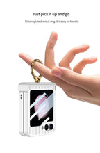 Galaxy Z Flip 5 – Thin PC Suitcase + Glass Cover & Case