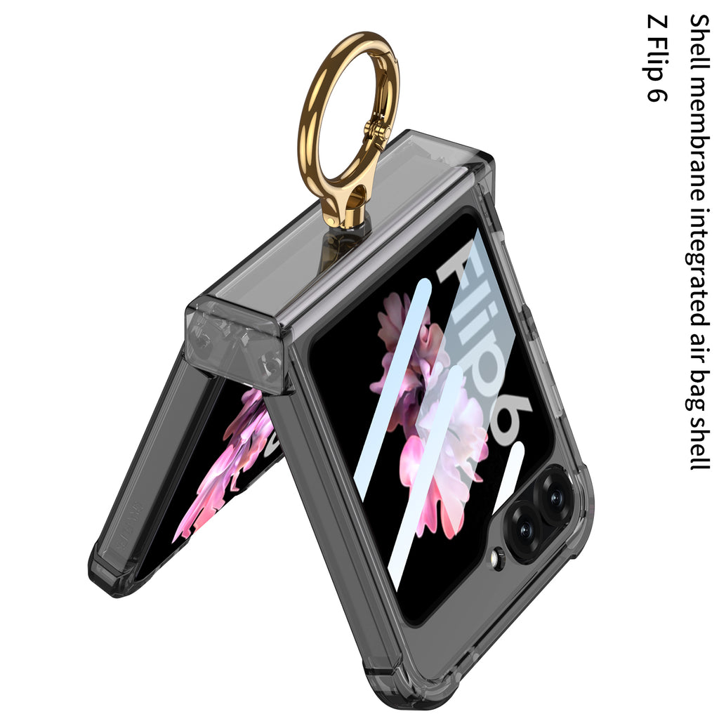 Samsung Z Flip 6 – Transparent with Ring Cover & Case