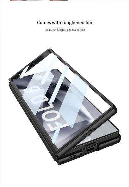 Galaxy Z Fold 6 – Ultra Thin with Kickstand and Glass Cover & Case