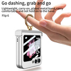 Galaxy Z Flip 6 – Thin PC Hinge Box + Ring Cover & Case