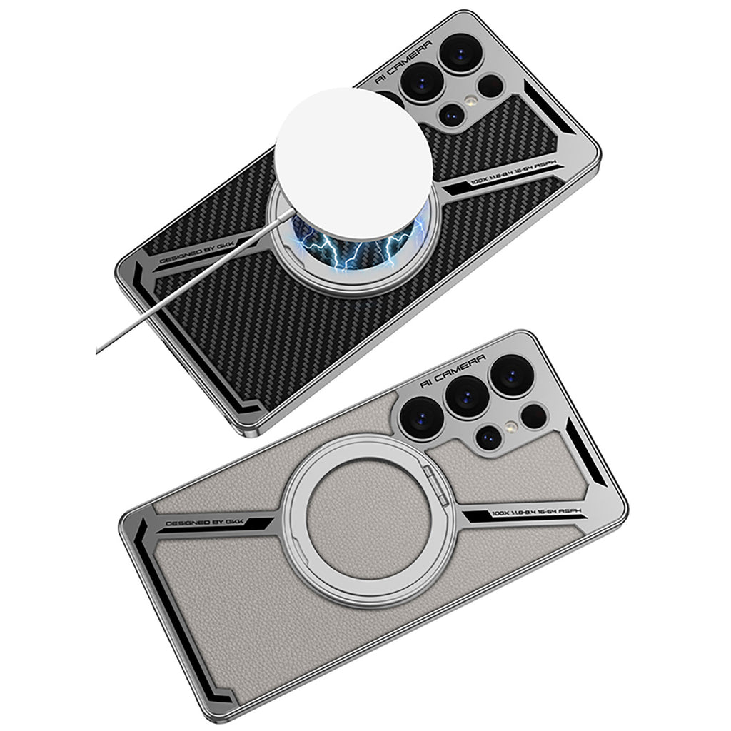 Samsung Galaxy S25 Ultra - ElectroMag Ring Armor Back Cover & Case