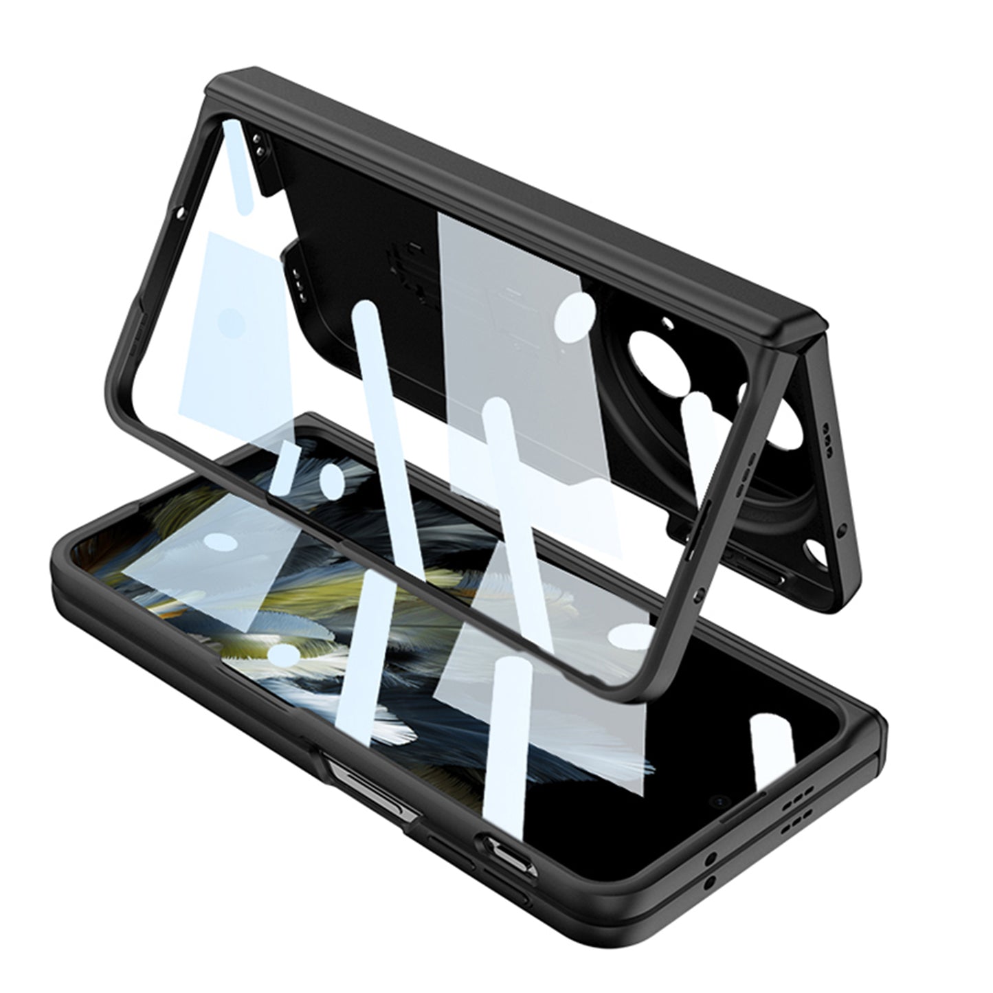 OnePlus Open – Magnetic Cover with Hinge Protection + Kickstand Cover & Case