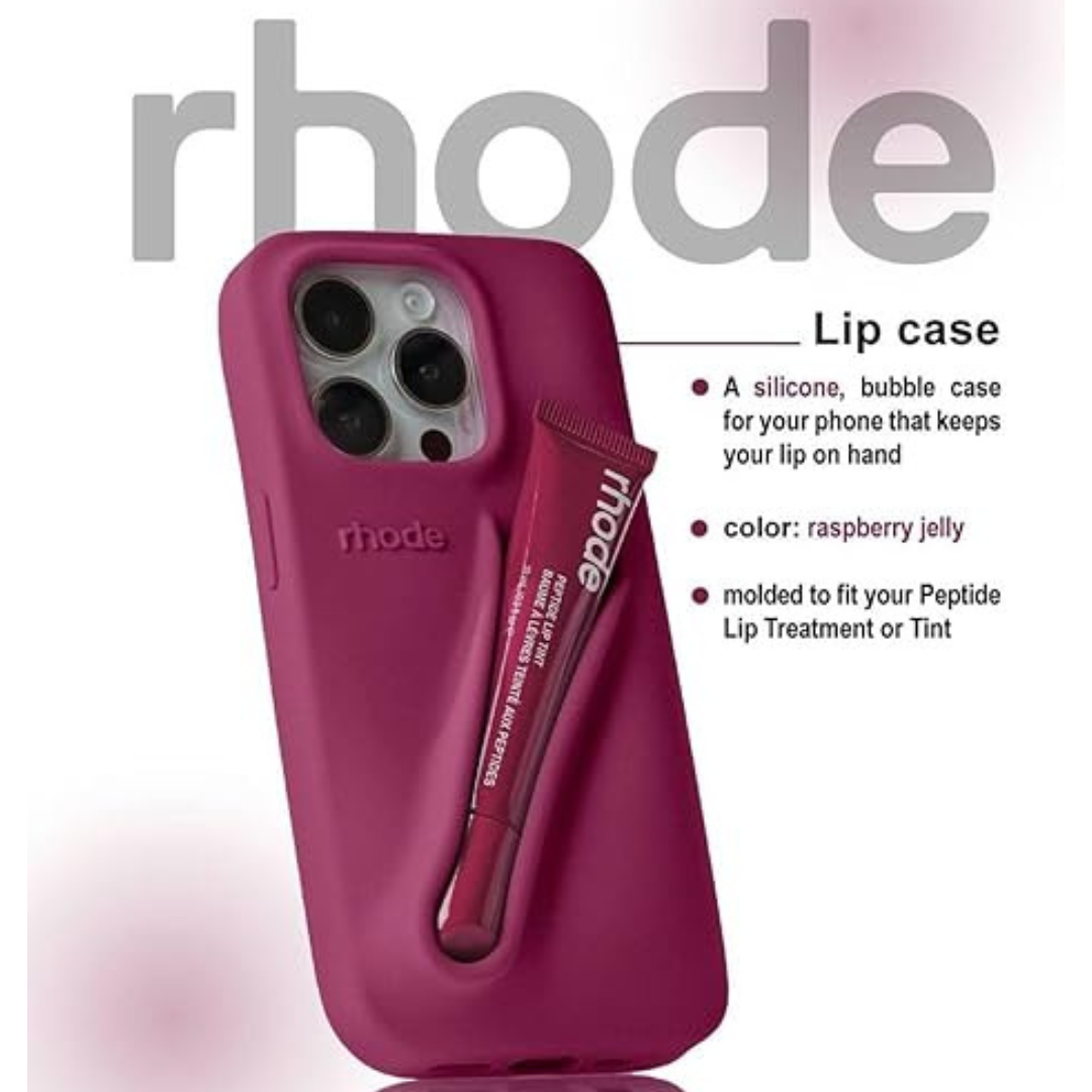 Apple iPhone 14 – Silicone Phone Cover with Built-in Lip Tint Holder