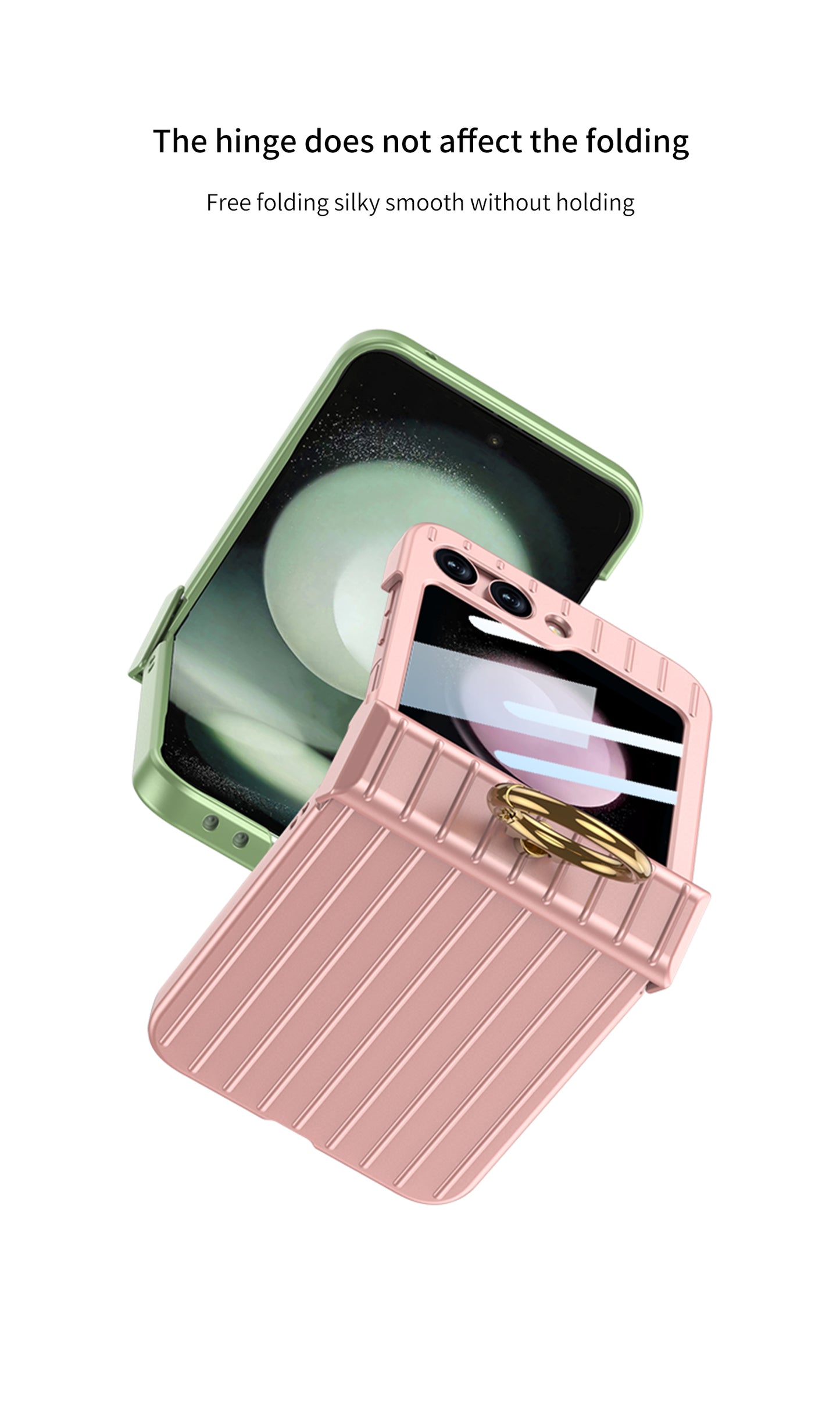 Galaxy Z Flip 5 – Thin PC Suitcase + Glass Cover & Case