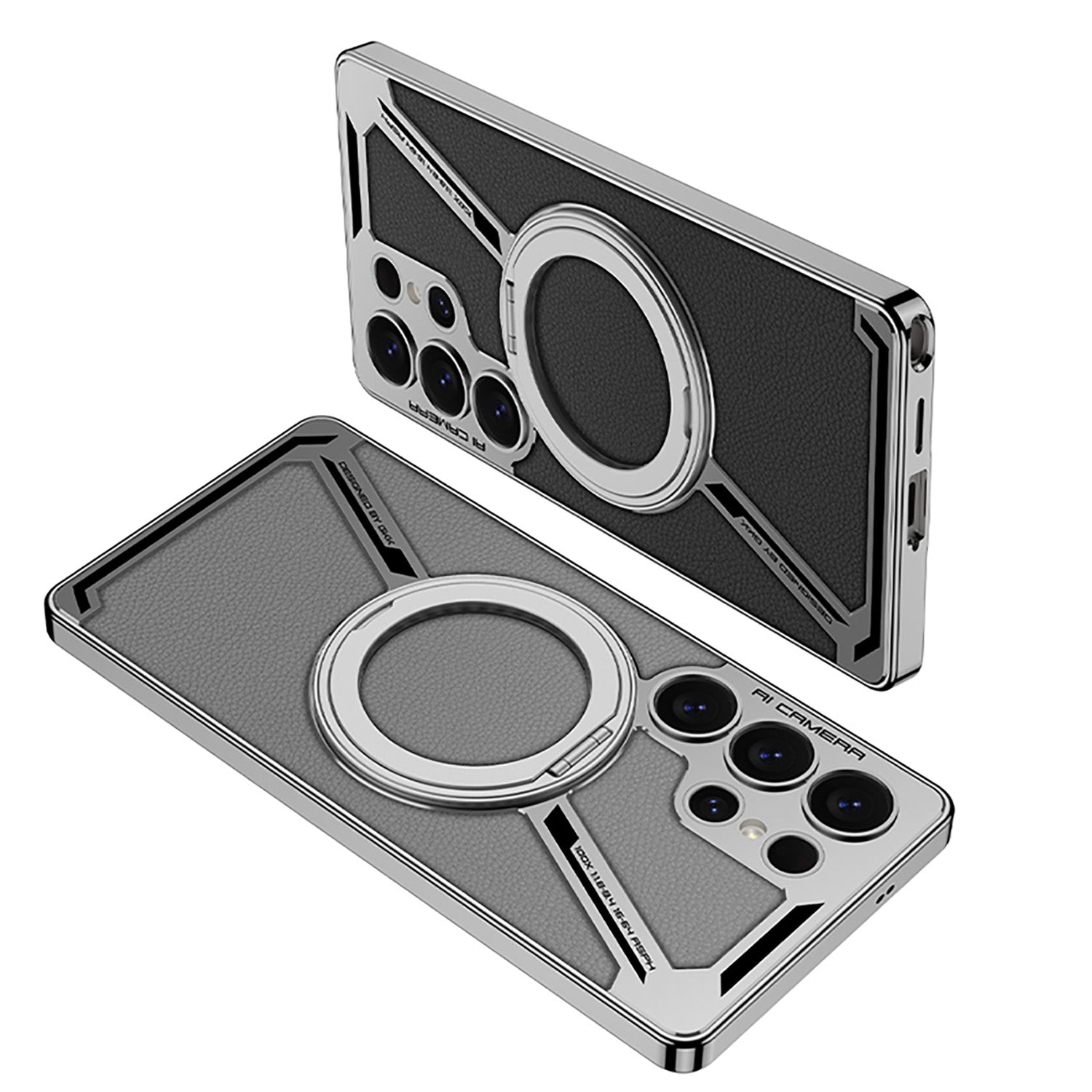 Samsung Galaxy S25 Ultra - ElectroMag Ring Armor Back Cover & Case