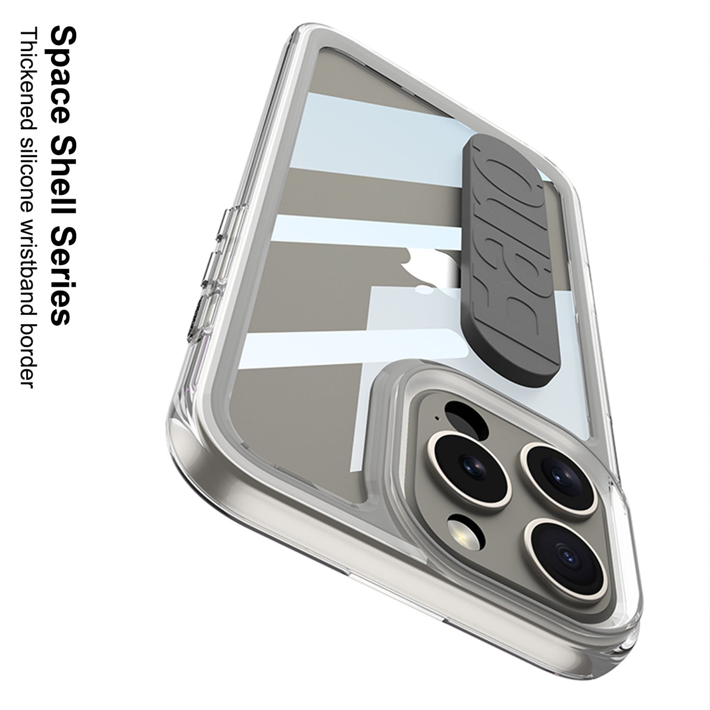 Apple iPhone 16 / Plus / Pro / Pro Max – Transparent with Wrist Band Cover & Case