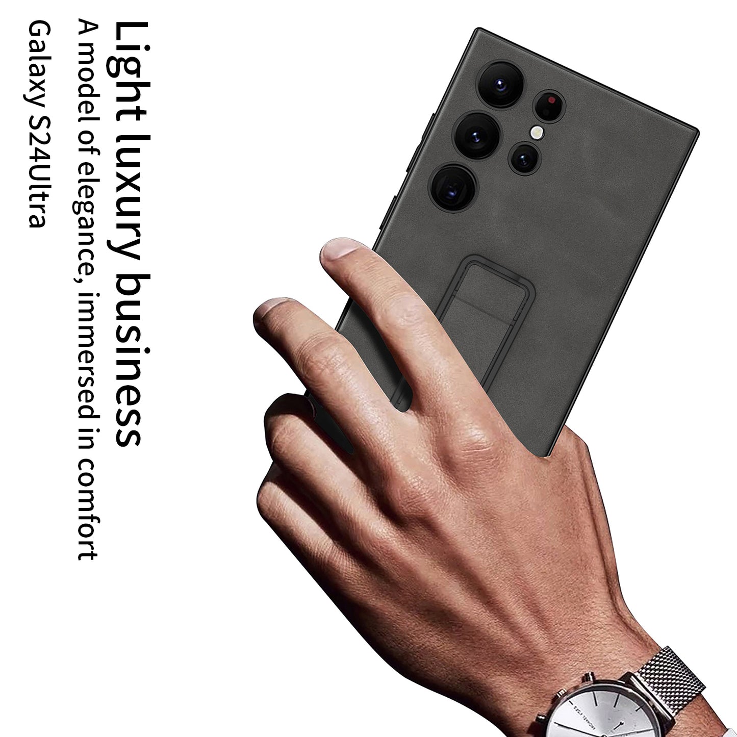 Samsung S24 / Ultra– Matte PU Leather Cover & Case