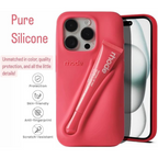 Apple iPhone 16 / Plus / Pro / Pro Max – Silicone Phone Cover with Built-in Lip Tint Holder
