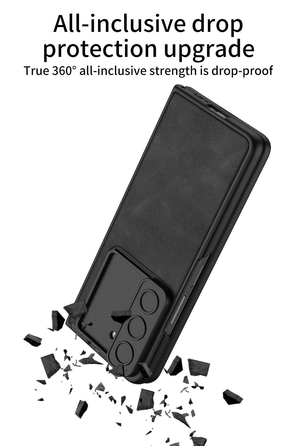 Galaxy Z Fold 5 – Leather Glass Slide Cover & Case