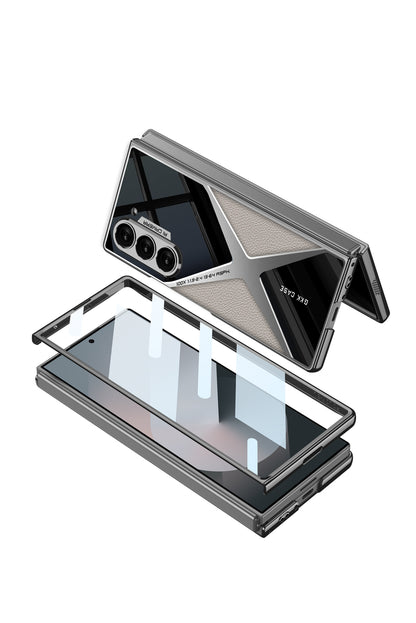 Galaxy Z Fold 6 – Electroplated PU Leather Cover & Case