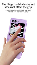 Galaxy Z Flip 6 – Thin PC Hinge Box + Ring Cover & Case