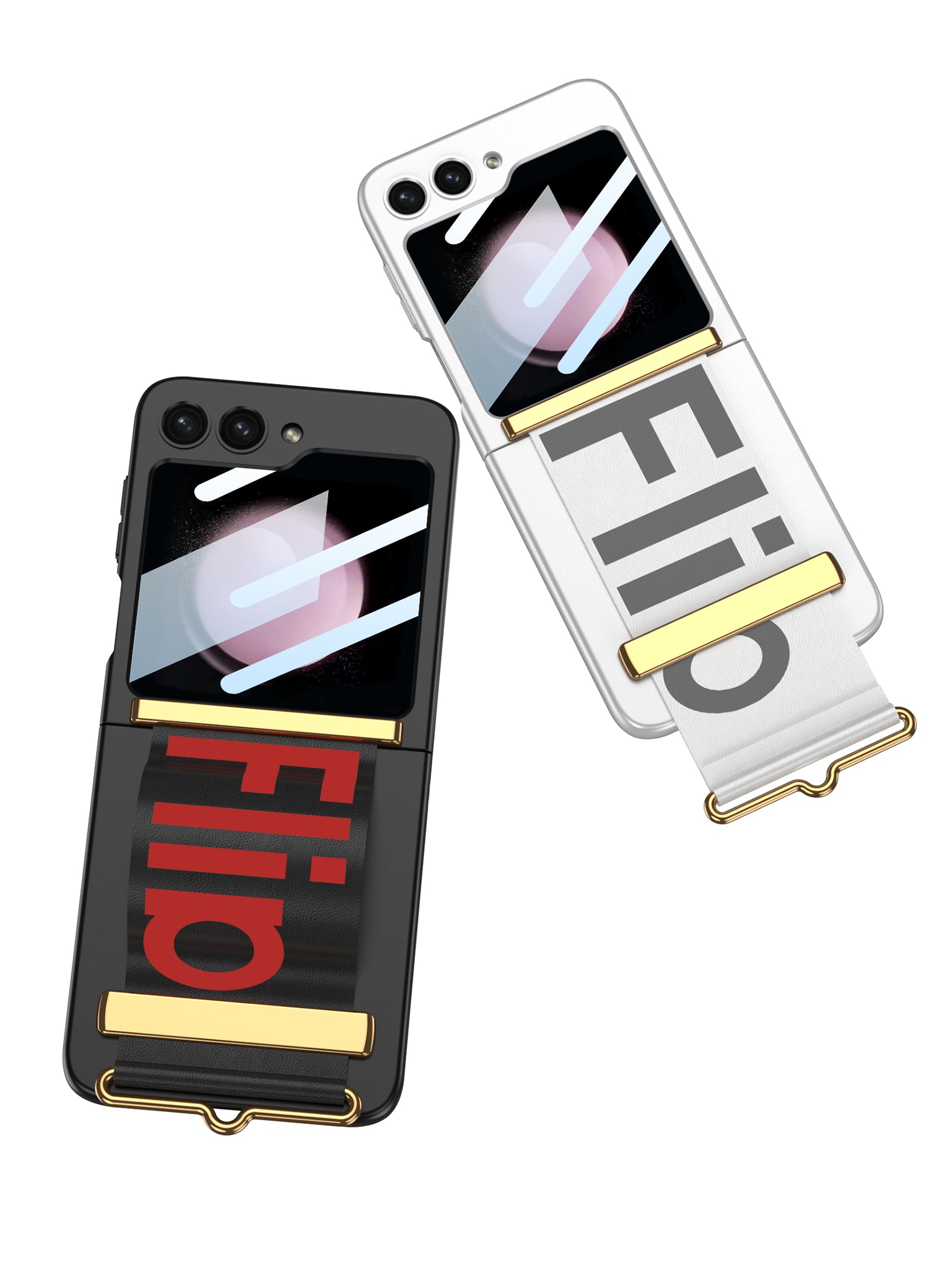 Galaxy Z Flip 5 – Thin PC with Wristband & Glass Cover & Case