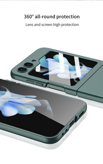 Galaxy Z Flip 6 – Ultra-Thin PC + Glass Cover & Case