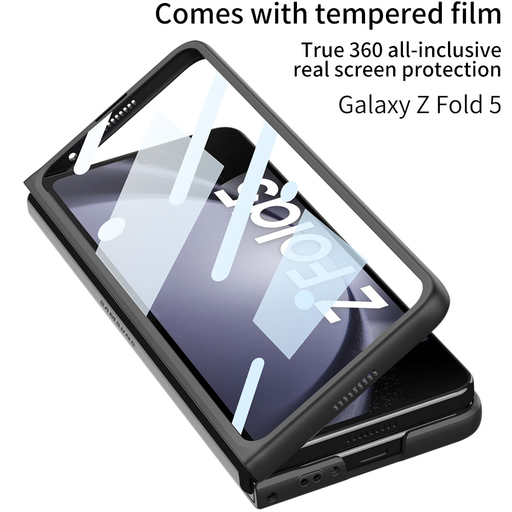 Galaxy Z Fold 5 – Leather Glass Slide Cover & Case