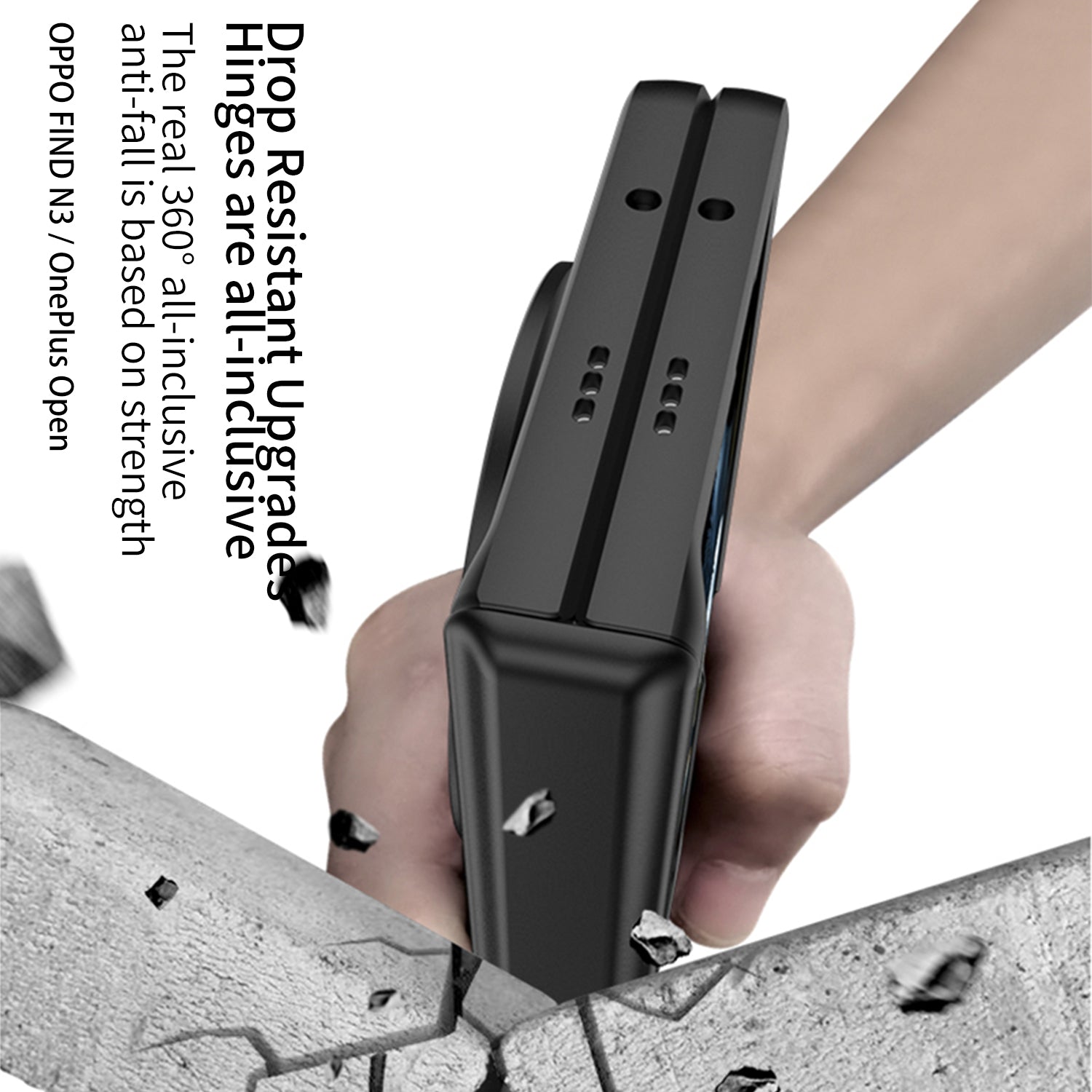 OnePlus Open – Magnetic Cover with Hinge Protection + Kickstand Cover & Case