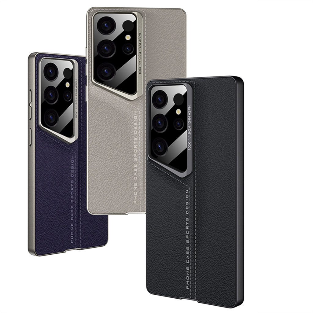 Samsung Galaxy S25 Ultra – Leather Blade Slim Hard Back Cover & Case