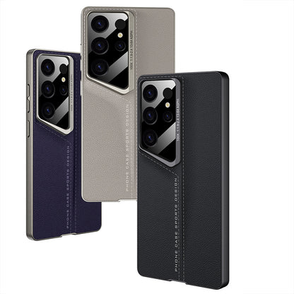 Samsung Galaxy S25 Ultra – Leather Blade Slim Hard Back Cover & Case