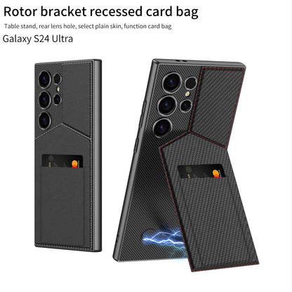Samsung S24 Ultra Case– Rotor Stand Card Bag Cover & Case