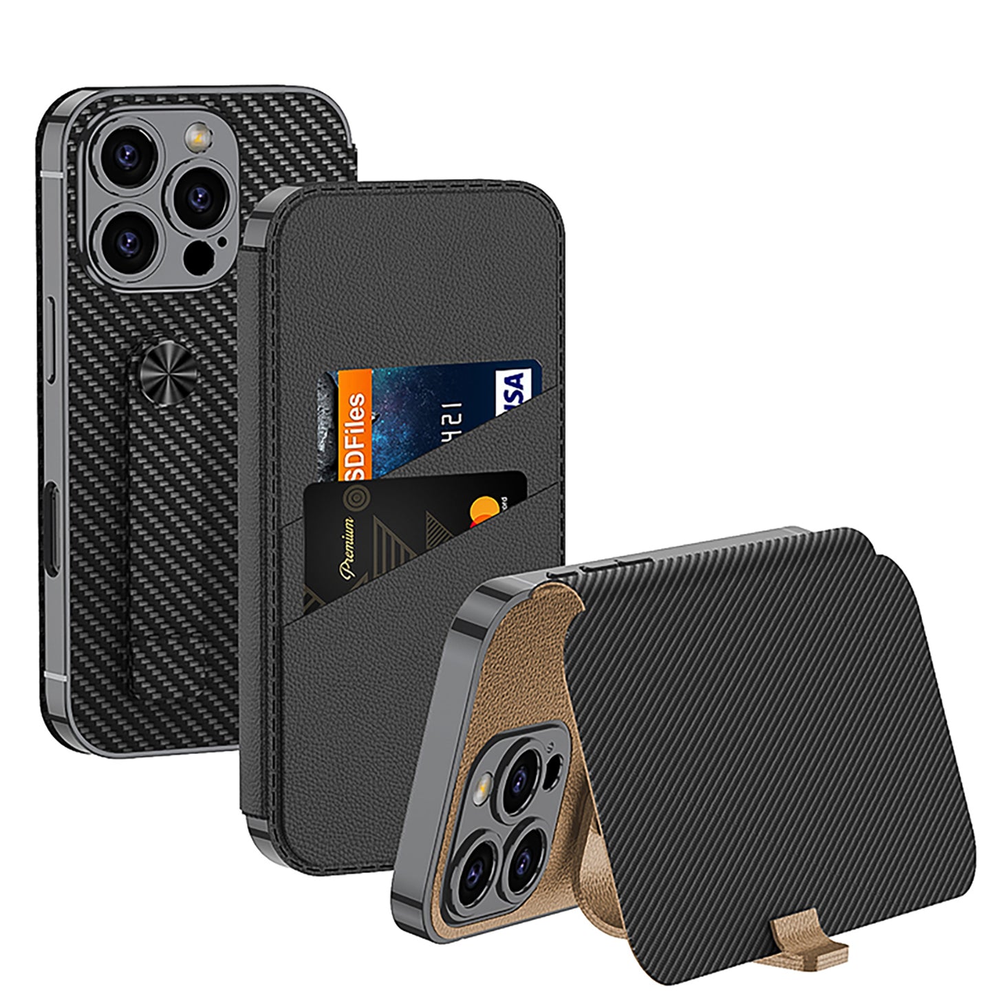 Apple iPhone 16  / Plus / Pro / Pro Max – Sheath Card Holder Cover & Case