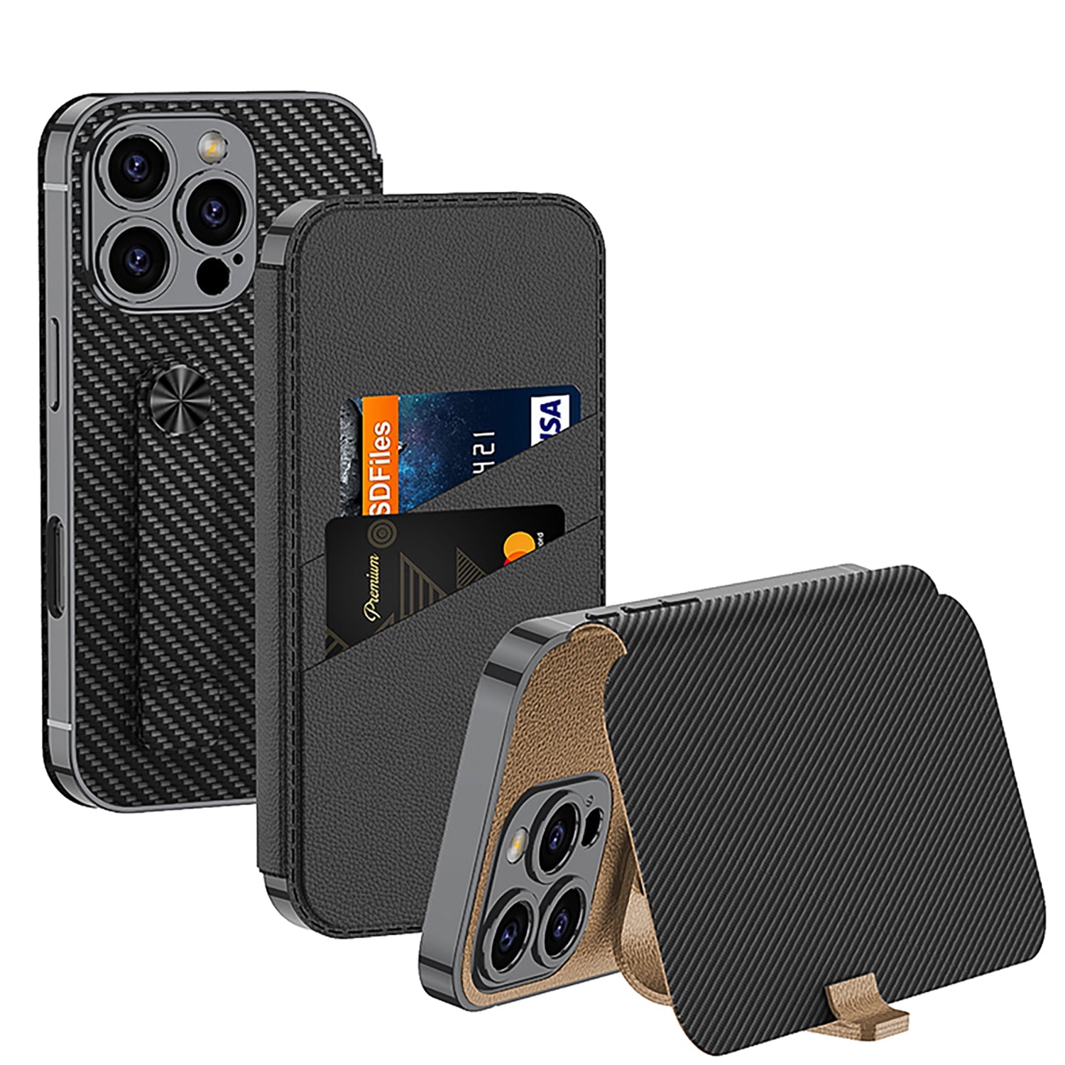 Apple iPhone 16  / Plus / Pro / Pro Max – Sheath Card Holder Cover & Case