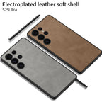 Samsung Galaxy S25 / Ultra– Matte Leather Ultra Thin Cover & Case