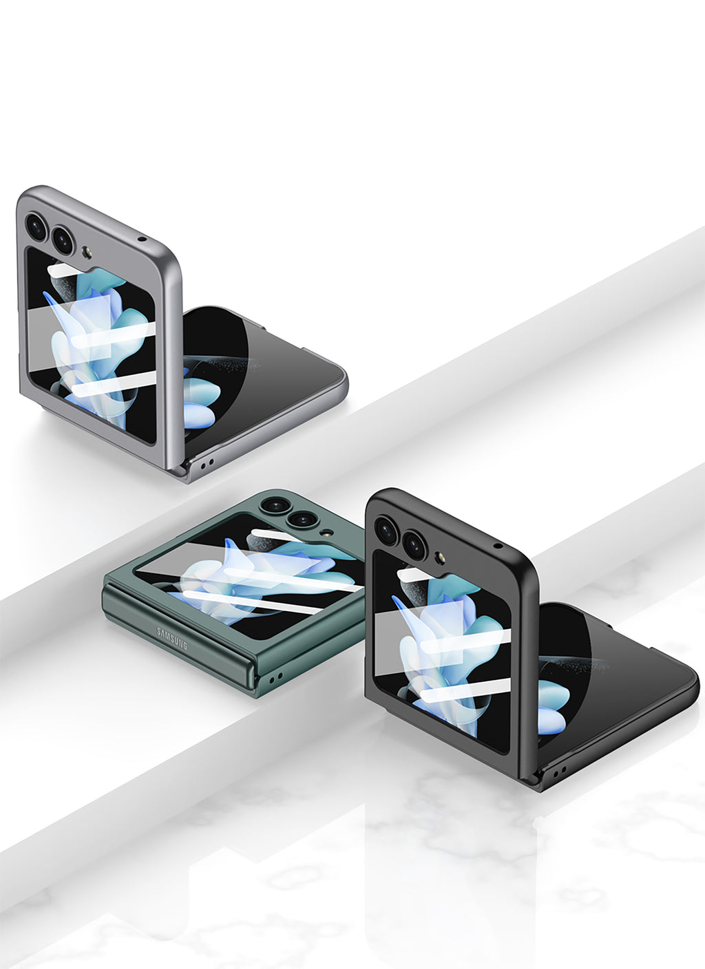 Galaxy Z Flip 5 – Shell Membrane + Glass Cover & Case