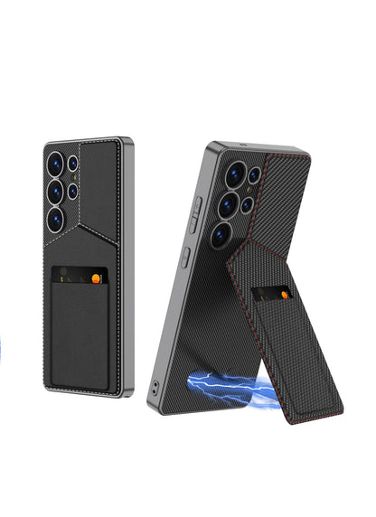 Samsung Galaxy S25 / Ultra– Rotor Stand Card Bag Cover & Case