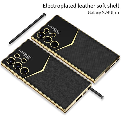 Samsung S24 / Ultra Cover – Electroplated Leather Cover & Case