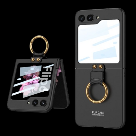 Samsung Z Flip 6 – Thin PC + Ring + Glass Cover & Case
