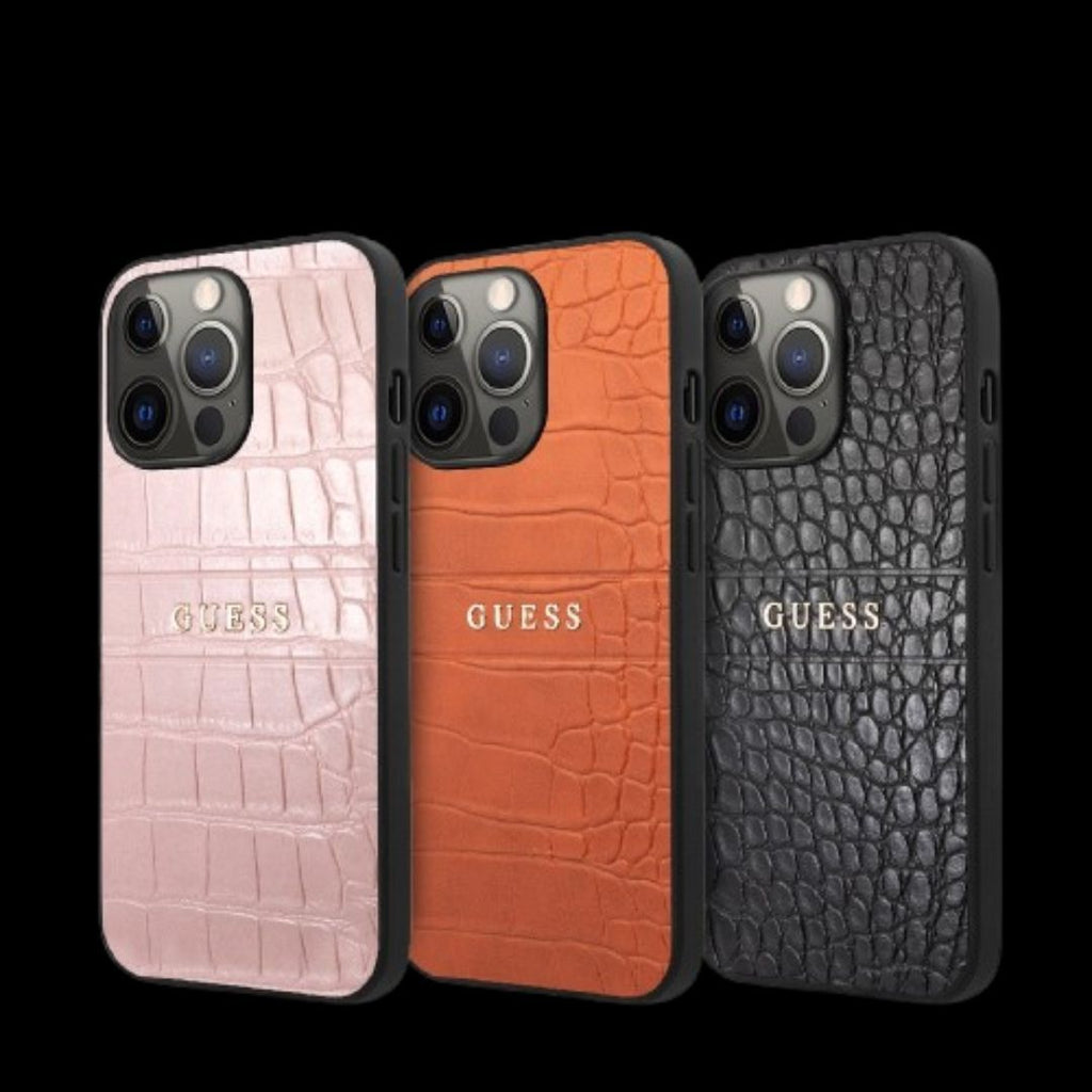 Apple iPhone 14 / Plus / Pro / Pro Max– Original Leather Guess Back Cover & Case