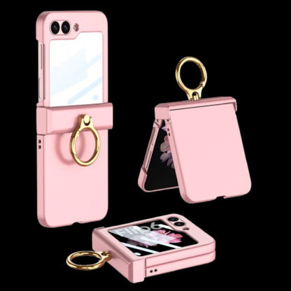 Galaxy Z Flip 6 – Thin PC Hinge Box + Ring Cover & Case