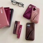 Apple iPhone 14 – Silicone Phone Cover with Built-in Lip Tint Holder