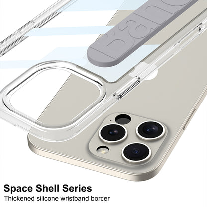 Apple iPhone 16 / Plus / Pro / Pro Max – Transparent with Wrist Band Cover & Case