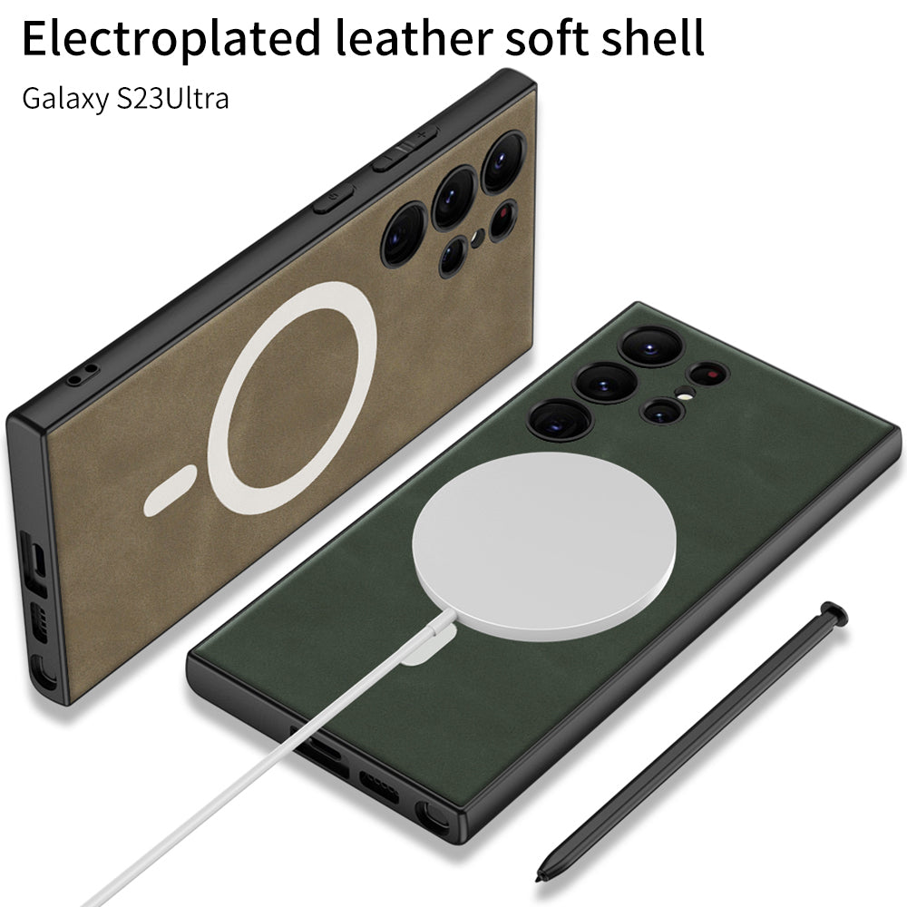 Samsung S23 / Ultra – Leather with MagSafe Cover & Case