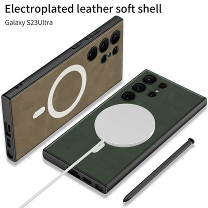 Samsung S23 / Ultra – Leather with MagSafe Cover & Case