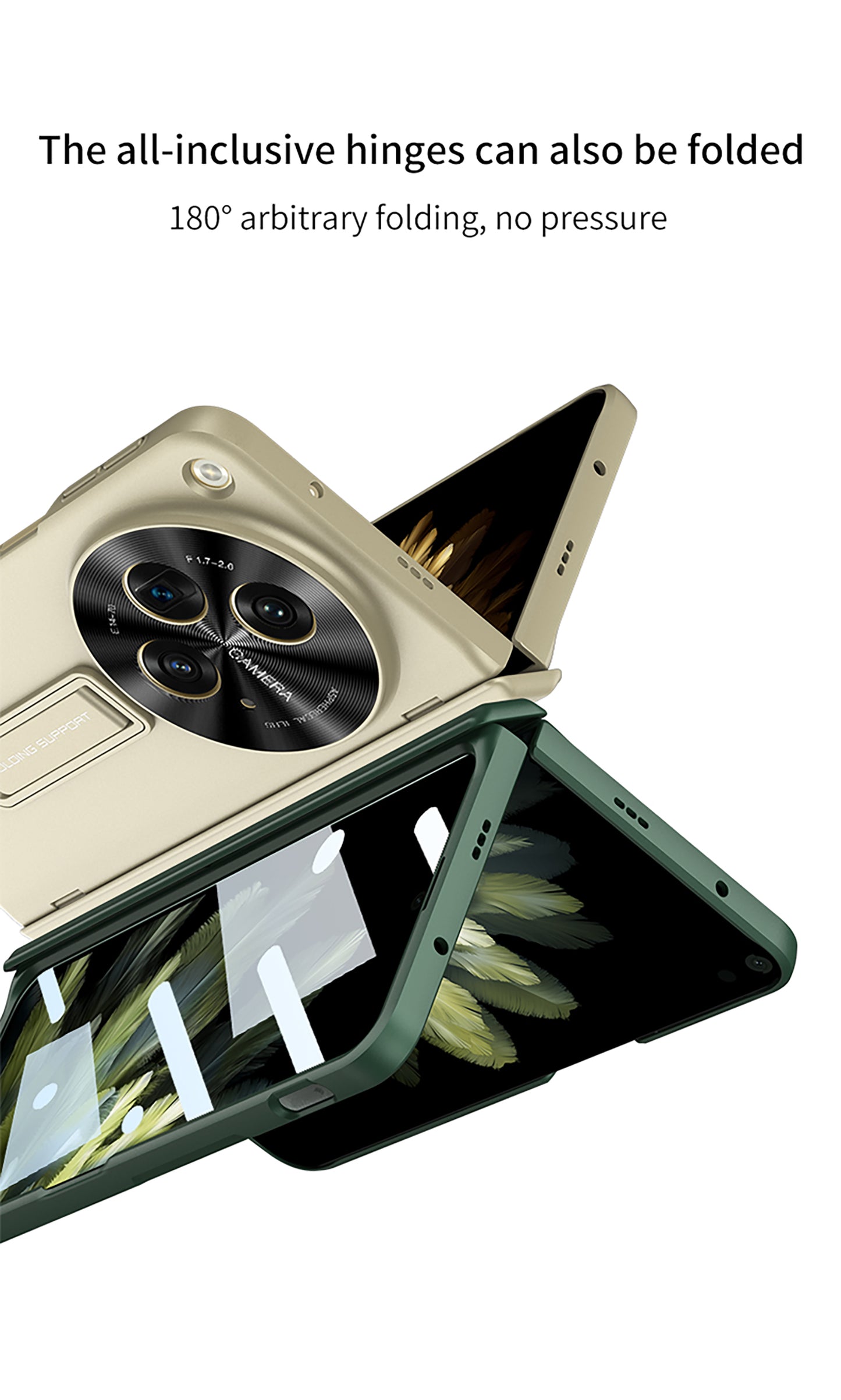 OnePlus Open – Magnetic Cover with Hinge Protection + Kickstand Cover & Case