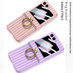 Galaxy Z Flip 5 – Thin PC Suitcase + Glass Cover & Case