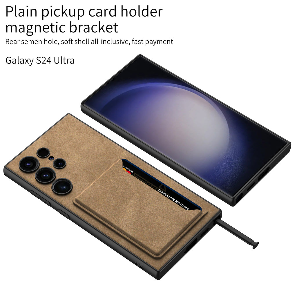 Samsung S24 / Ultra Cover – Electroplated Leather Cover & Case