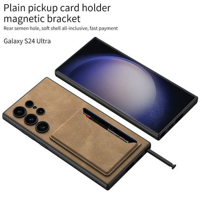 Samsung S24 / Ultra Cover – Electroplated Leather Cover & Case